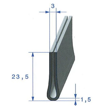 Profil protection bord de tôle - 13 x 9 - Robriserv