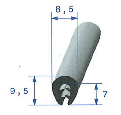 Profil protection bord de tôle - 9.5 x 8.5 - Robriserv