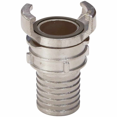 Raccord symétrique en inox, avec douille annelée, système à verrou