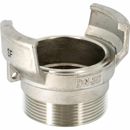 Jonction pour robinetterie inox : raccord symétrique Mâle, système sans verrou