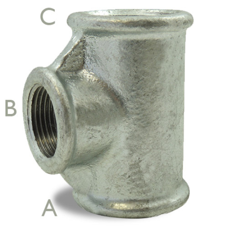 Raccord Fonte Malléable en Té à visser - Type 130R
