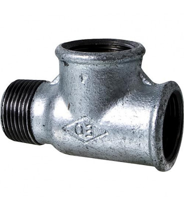 Raccord fonte 134 Réduit : Té, Mâle/Femelle/Femelle. Filetage BSP. Gamme raccords fonte malléable tuyauterie et réseaux fluides, eau, gaz