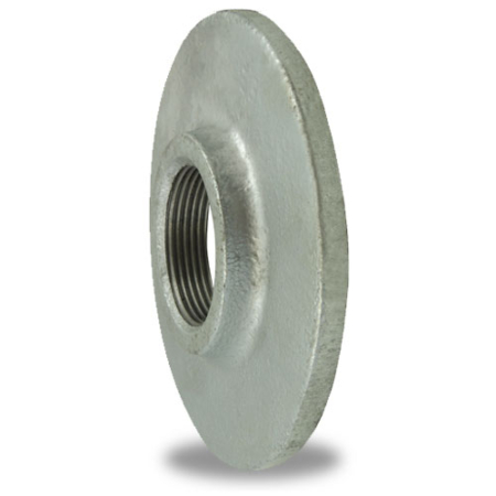 Raccord fonte malléable galvanisée 321 bride filetée sans trou BSP. DN15 à DN50