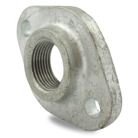 Raccord fonte malléable galvanisée - type 326: bride ovale avec trous - Filetage BSP. DN15 à DN50