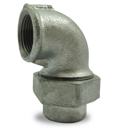raccord fonte malléable galva 96 coude union femelle femelle à joint conique. DN8 à DN80