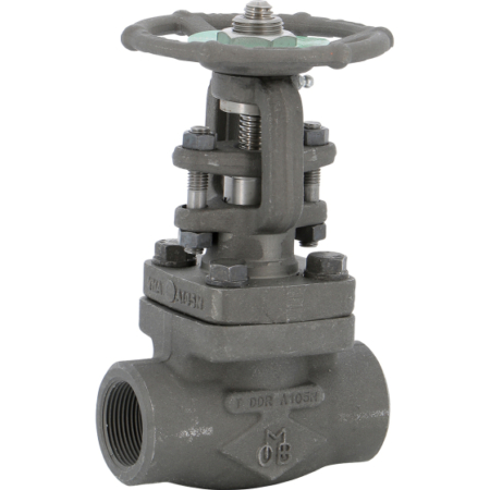 Robinet soupape à soufflet en acier forgé, class 600, TRIM 8, femelle bsp