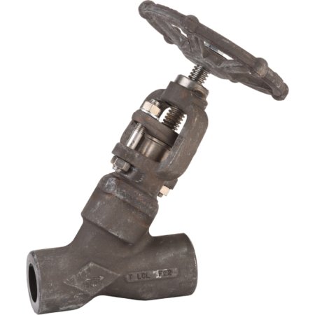 Vanne à soupape à souder (SW) class 1500, acier forgé, siège incliné, full stellite, Tige montante tournante