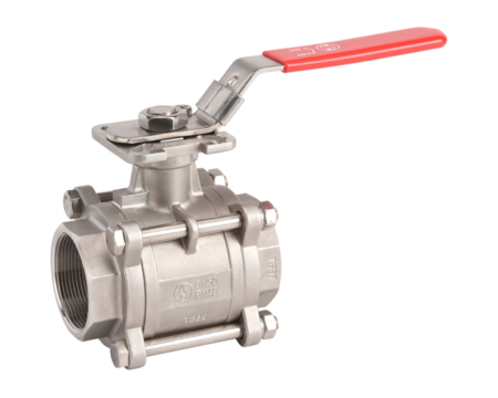 Robinet à tournant sphérique 3 pièces inox femelle femelle NPT. DN1/4" à DN2"