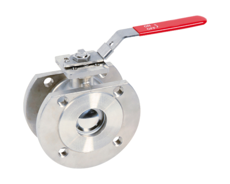 Vanne à boisseau sphérique 2 pièces entre brides type wafer, modèle étroit, corps inox - PN16