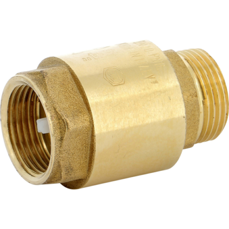 Clapet de non retour Laiton ACS et 4MS (eau potable). Embouts à visser Femelle / Mâle BSP - Obturateur POM (Hostaform). Du 3/8" au 1"