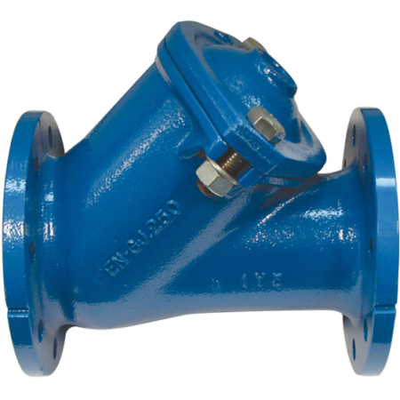 Clapet à boule à brides PN10 conformité norme NF, corps fonte GS, visserie inox, boule NBR