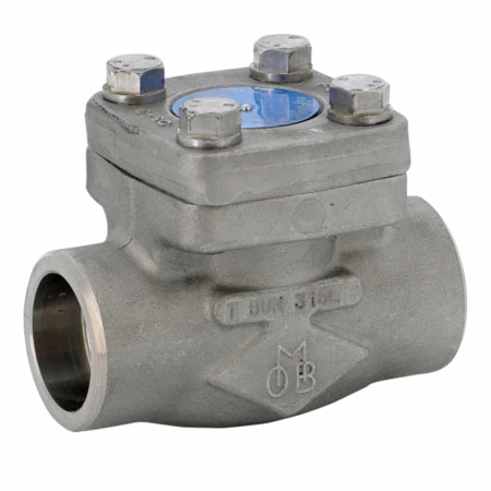 Vanne clapet à bille anti-retour, corps inox forgé à souder SW, du DN15 au DN50. TRIM10