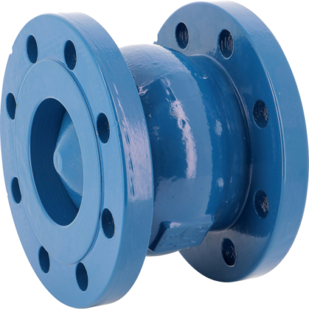 Clapet de non-retour à simple guidage corps fonte obturateur fonte toutes positions à brides PN10-16. DN 50 à DN 600