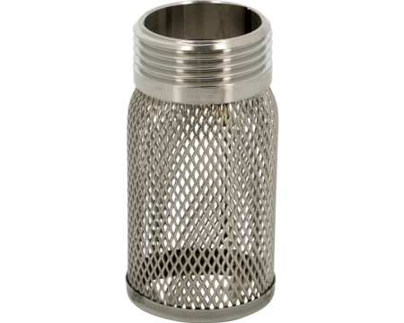 Crépine tout inox (AISI 316), mâle BSP, pour clapets industriels