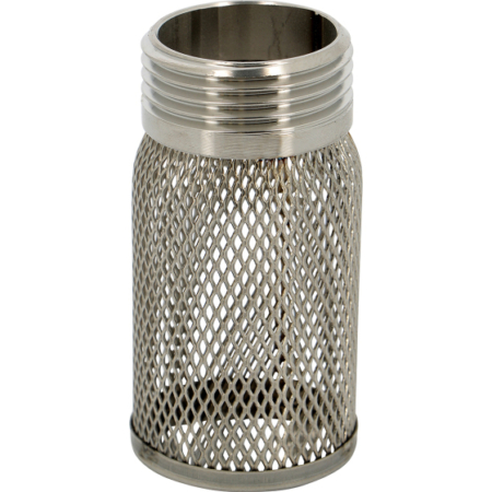 Crépine tout inox (AISI 316), mâle BSP, pour clapets industriels