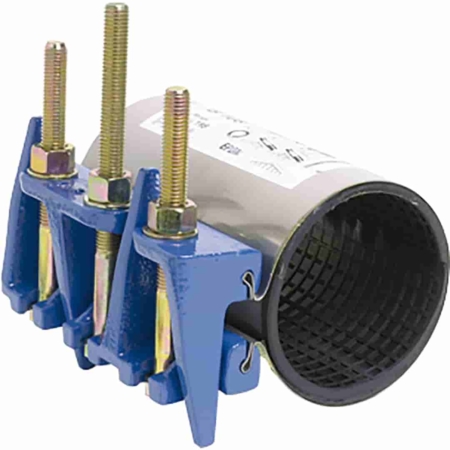 Collier de réparation et de jonction définitive 3 tirants joint NBR. DN 48 à DN 285