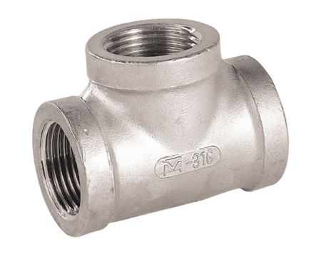 raccord inox Té égal femelle PS20. DN1/8" à DN4"