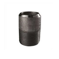 Raccord acier noir demi mamelon longueur 50 millimètres. DN6 à DN50