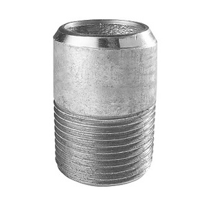 Raccord acier galva demi-mamelon longueur 100 millimètres. DN 8 à DN 100