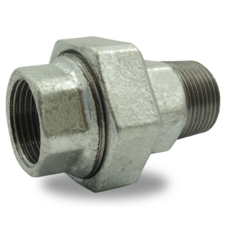 Raccord fonte malléable galva 341 union égal Mâle Femelle joint conique. DN8 à DN100