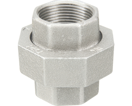 Raccord fonte malléable galvanisée - type 342: raccord union égal Femelle/Femelle, bague étanchéité bronze - Filetage BSP