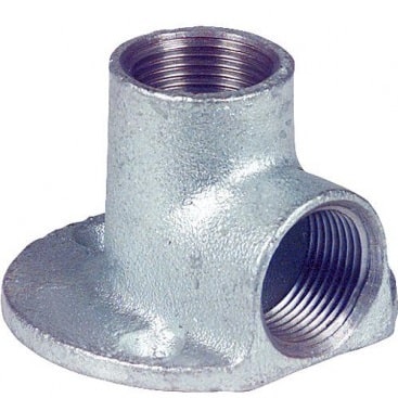 Raccord fonte malléable galvanisée - type 471: raccord coude 90° de type applique, femelle/femelle - Filetage BSP. DN10 à DN 20