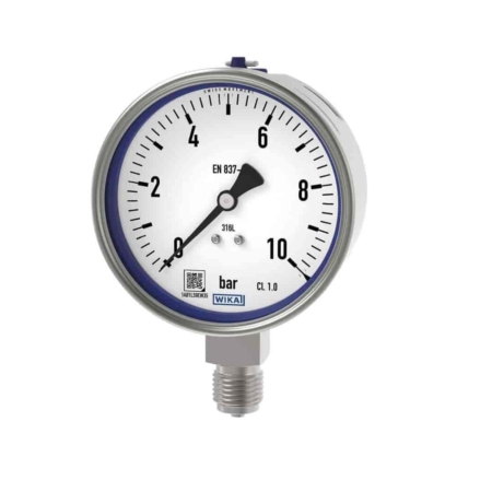 Manomètre tout inox diamètre 100 avec glycérnie