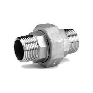 Raccord série 3000 inox 316 union male male NPT. DN 6 à DN 50