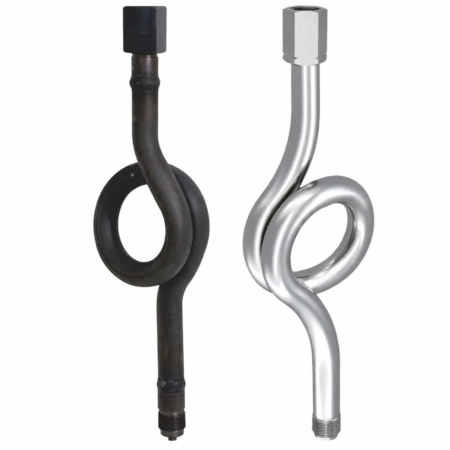 Siphon en cor de chasse acier soudé mâle femelle NPT PN 100