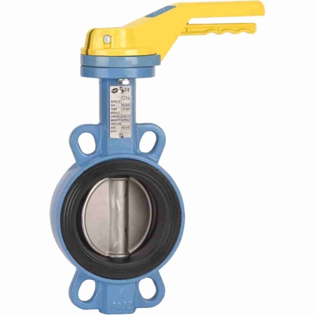 Robinet à papillon à oreilles de centrage nitrile gaz. DN 40 à DN 200