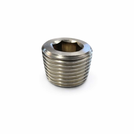 Raccord inox bouchon mâle tête carrée PS20 BSP.