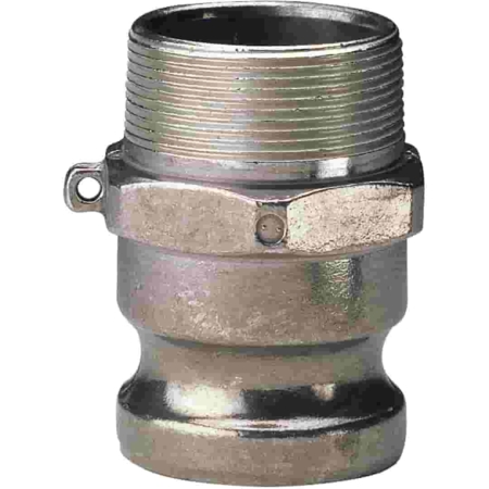 Raccord aluminium à cames adaptateur mâle F BSP. DN 15 à DN 100