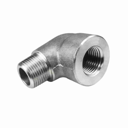 Raccord série 3000 coude petit rayon 90° mâle femelle inox 316L NPT