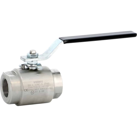 Robinet à tournant sphérique 2 pièces inox femelle femelle class 1500 BSP ou NPT